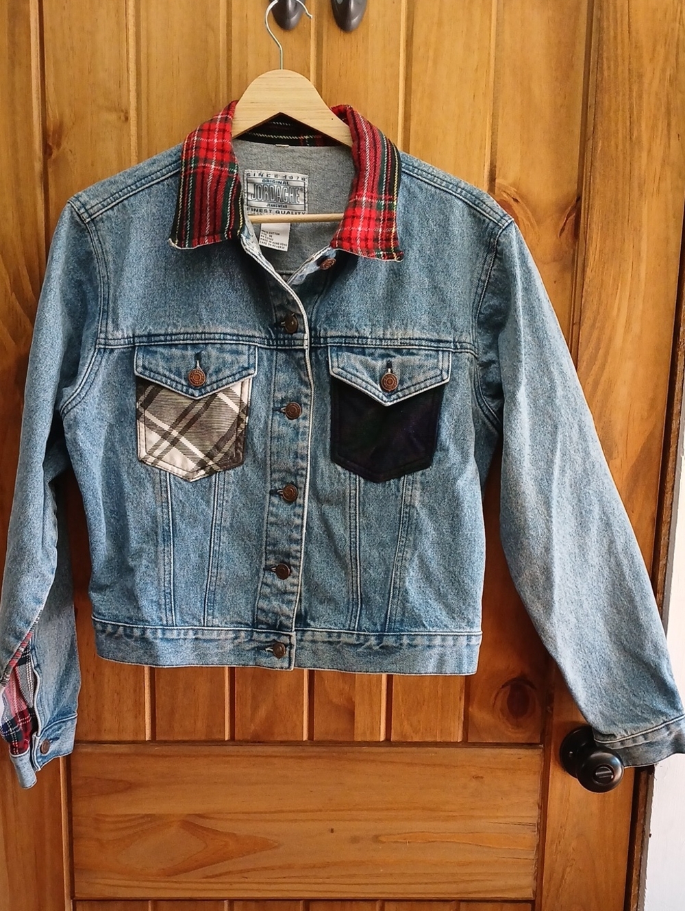 Vintage Jordache Acid Wash Denim Flannel Jacket - Medium